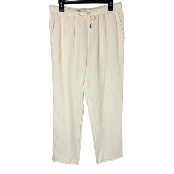 Quince Cotton Gauze Straight Leg Pants In Vintage Cream Size M Women’s - Picture 3 of 11
